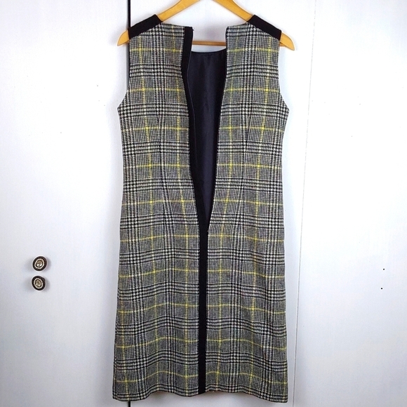 Boden Vintage British Tweed Plaid 100% Wool Dress Houndstooth Preppy  Sz.4 - Picture 4 of 8